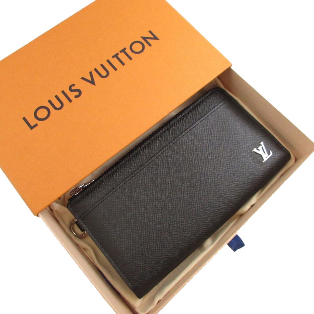 Louis Vuitton Taiga Zippy Dragonne Black L-shaped Zipper Wallet — view 2