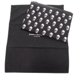 Saint Laurent Paris Skull Canvas Leather Black Clutch — view 2