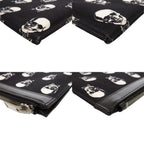 Saint Laurent Paris Skull Canvas Leather Black Clutch — view 4