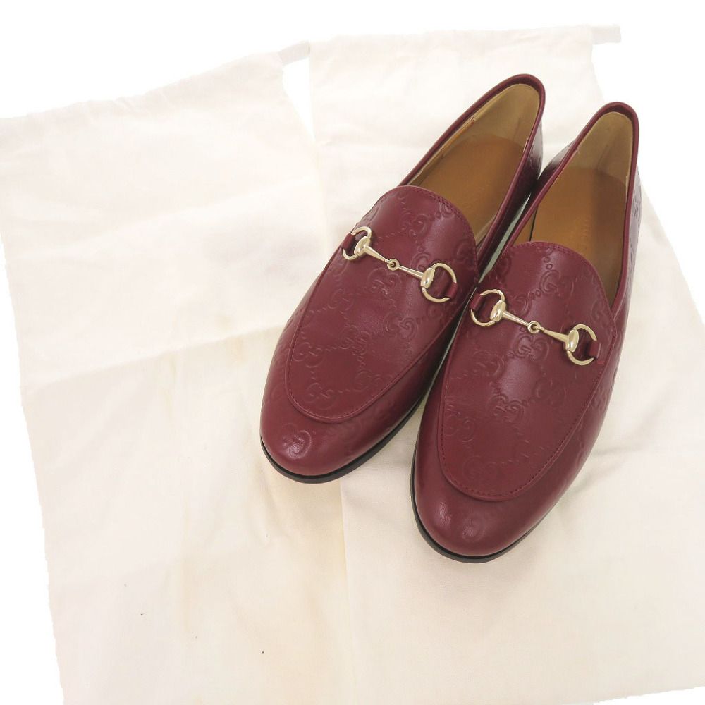 Gucci Jordan Horsebit Guccissima Leather 38 Bordeaux Loafers — view 2
