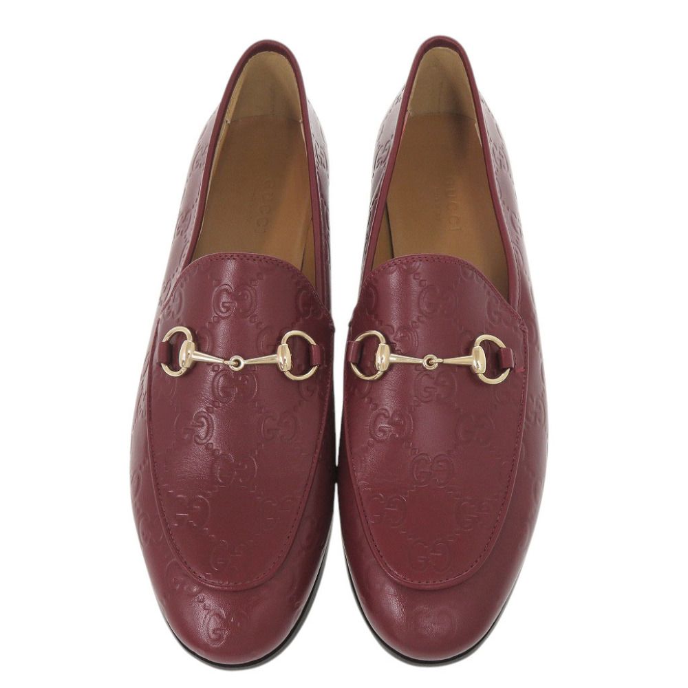 Gucci Jordan Horsebit Guccissima Leather 38 Bordeaux Loafers — view 3