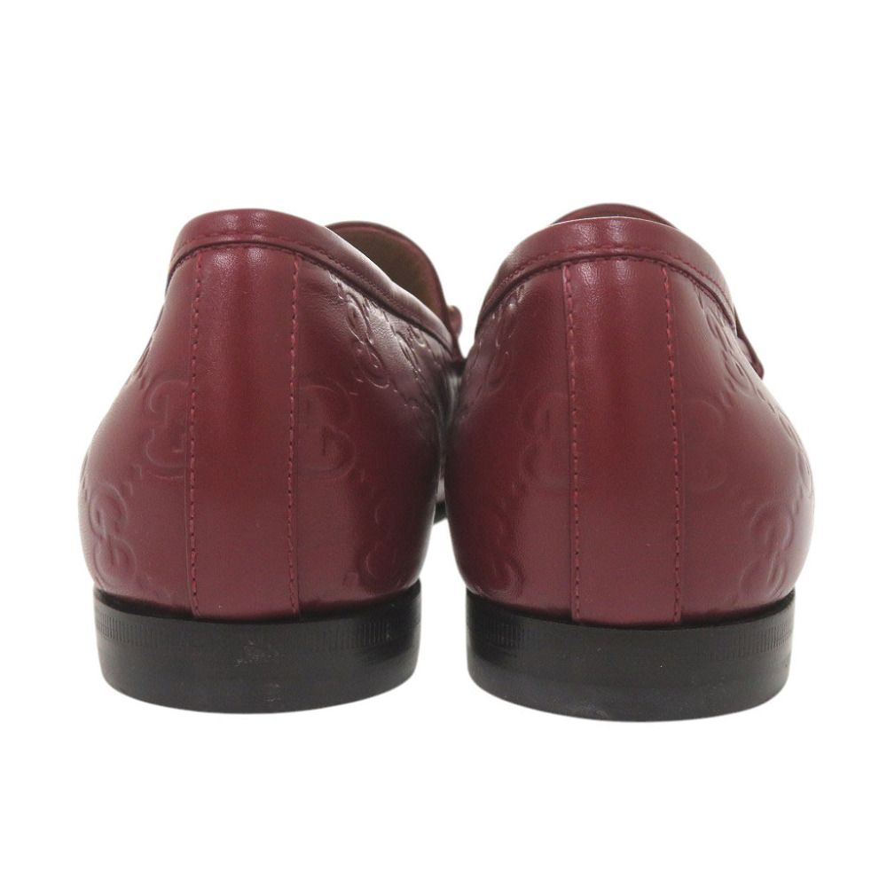 Gucci Jordan Horsebit Guccissima Leather 38 Bordeaux Loafers — view 4