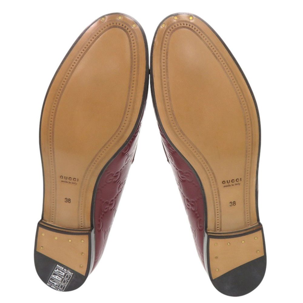 Gucci Jordan Horsebit Guccissima Leather 38 Bordeaux Loafers — view 5