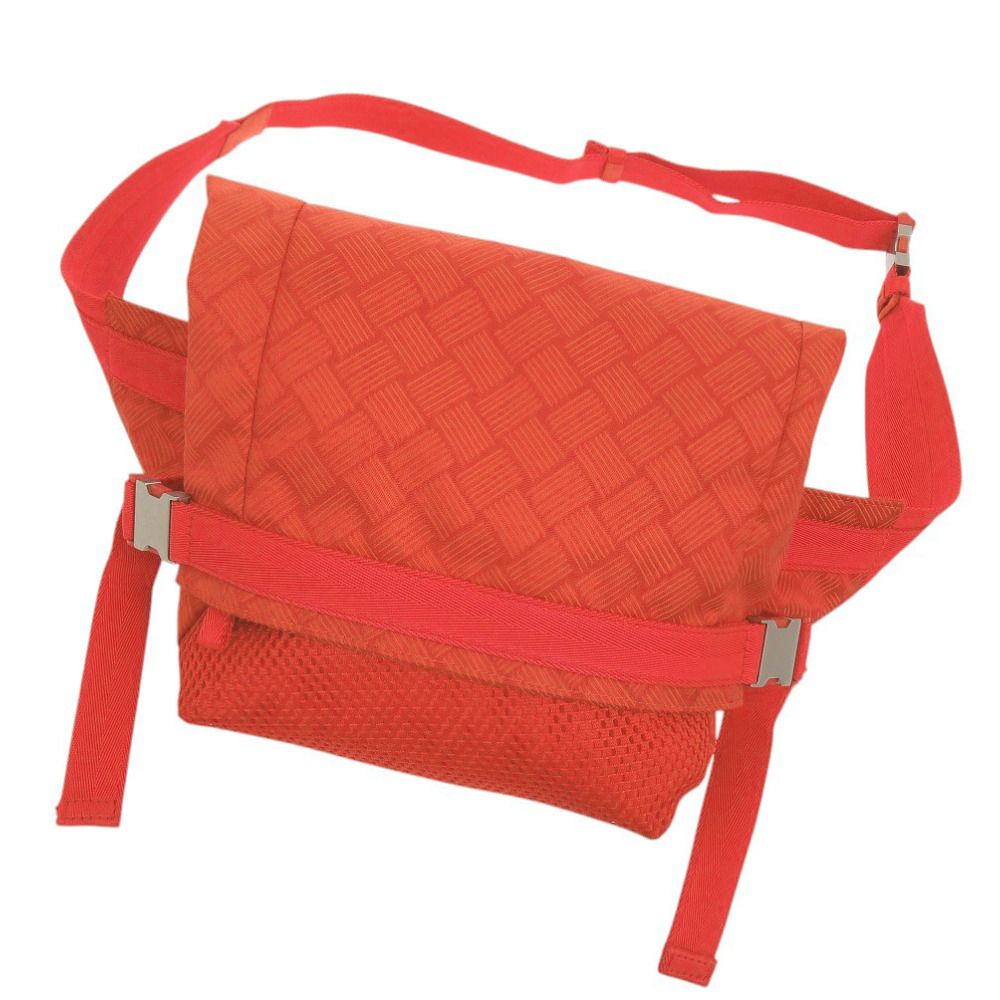 Bottega Veneta Intrecciato Pattern Orange Belt