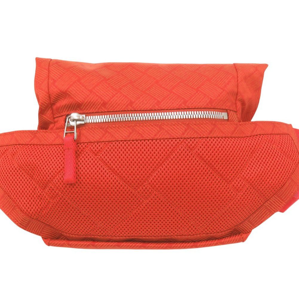 Bottega Veneta Intrecciato Pattern Orange Belt — view 2