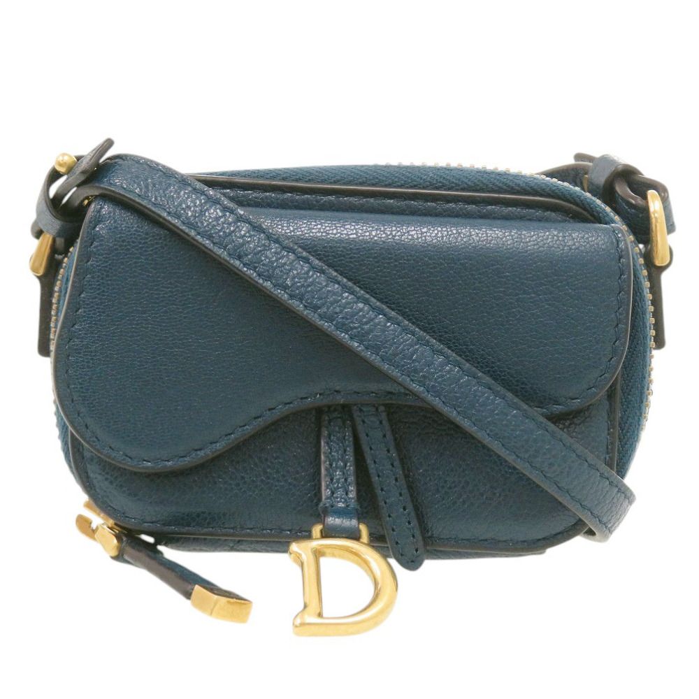 Dior Mini Saddle 43 MA Leather Blue Shoulder