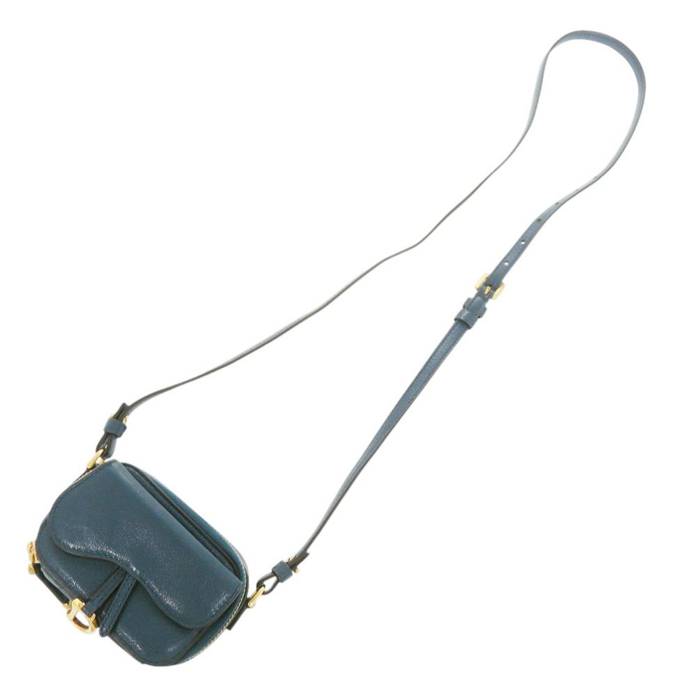 Dior Mini Saddle 43 MA Leather Blue Shoulder — view 7