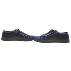 Chanel CC Logo 37.5 Satin Rubber Black Blue Sneakers — view 5