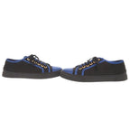 Chanel CC Logo 37.5 Satin Rubber Black Blue Sneakers — view 6