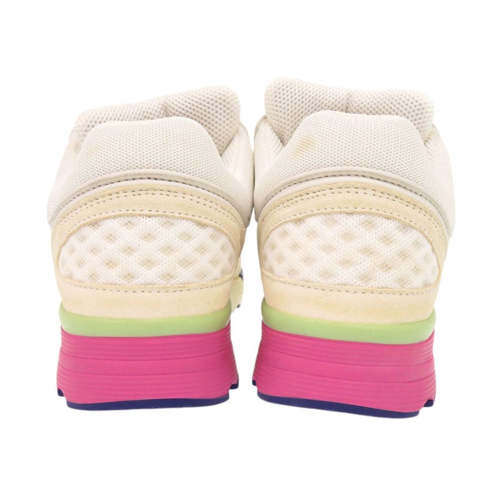 Chanel CC Logo 37 Leather Suede Mesh White Multicolor Sneakers — view 4