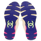 Chanel CC Logo 37 Leather Suede Mesh White Multicolor Sneakers — view 5