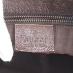 Gucci GG Canvas Leather Shoulder Bag Crossbody Messenger Brown — view 8