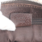 Gucci GG Canvas Leather Shoulder Bag Crossbody Messenger Brown — view 9