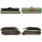 Loewe Anagram Small Wallet Calf Green Trifold — view 5