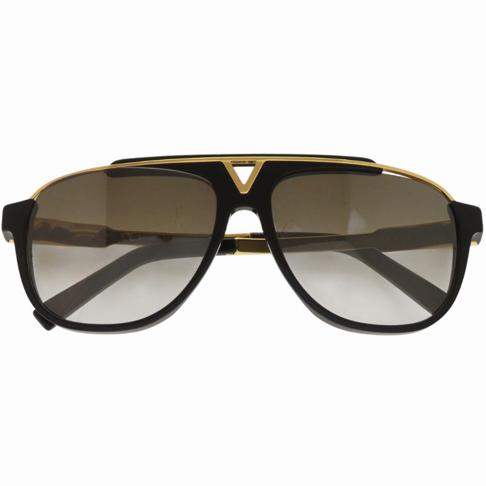 Louis Vuitton Mascot Metal Acetate Black Gold Sunglasses Eyewear