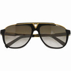 Louis Vuitton Mascot Metal Acetate Black Gold Sunglasses Eyewear