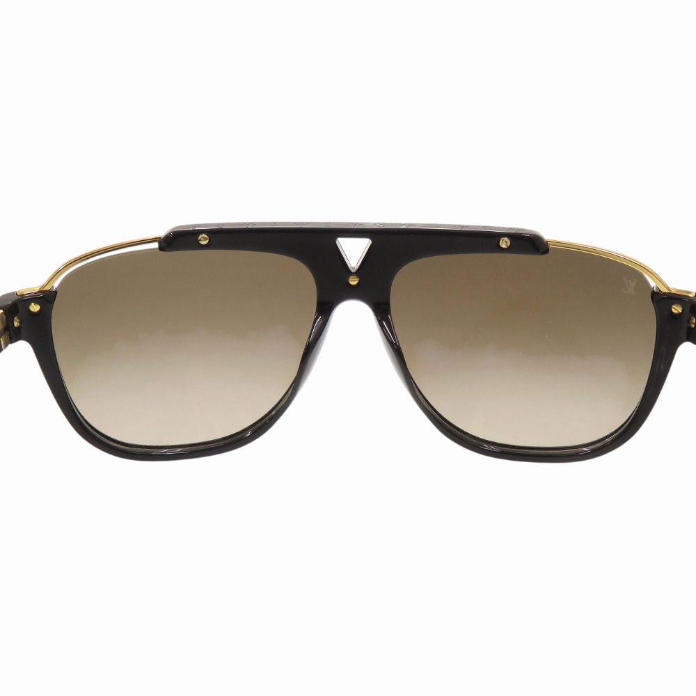 Louis Vuitton Mascot Metal Acetate Black Gold Sunglasses Eyewear — view 3