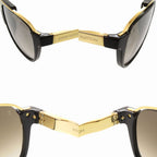 Louis Vuitton Mascot Metal Acetate Black Gold Sunglasses Eyewear — view 5