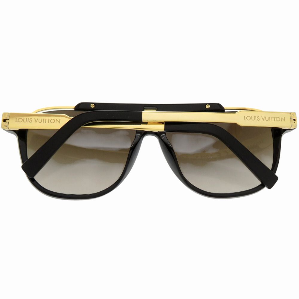 Louis Vuitton Mascot Metal Acetate Black Gold Sunglasses Eyewear — view 2