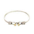 Tiffany & Co Double Hook 925 Sterling Silver 750 Bangle Bracelet