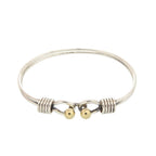Tiffany & Co Double Hook 925 Sterling Silver 750 Bangle Bracelet