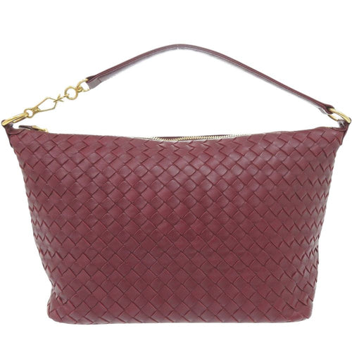 Bottega Veneta Intrecciato Leather Bordeaux Handbag