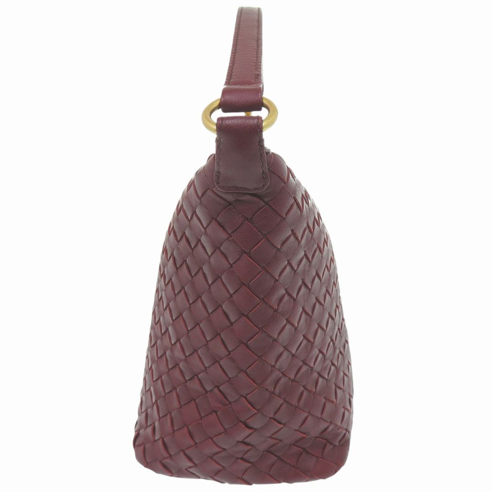 Bottega Veneta Intrecciato Leather Bordeaux Handbag — view 6