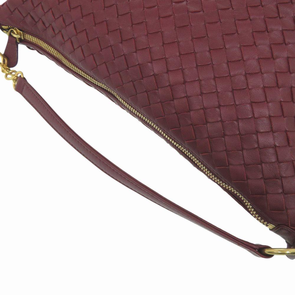 Bottega Veneta Intrecciato Leather Bordeaux Handbag — view 5