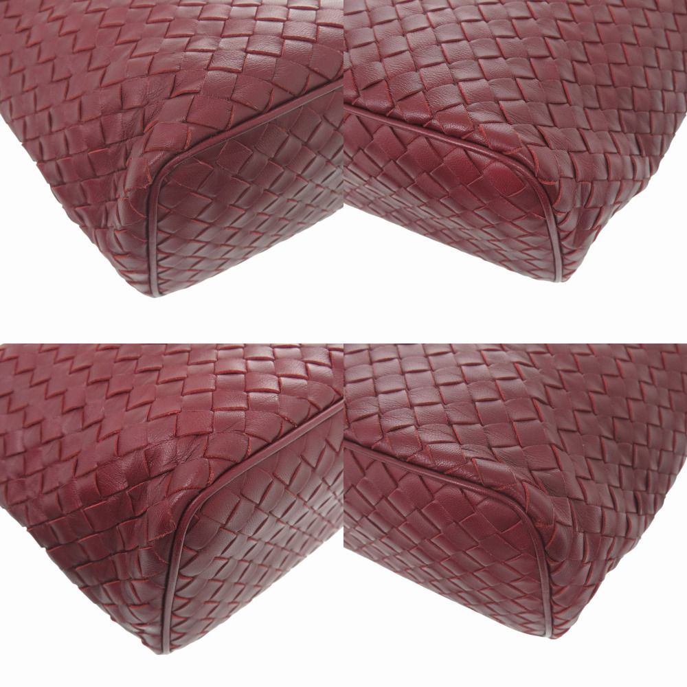 Bottega Veneta Intrecciato Leather Bordeaux Handbag — view 3