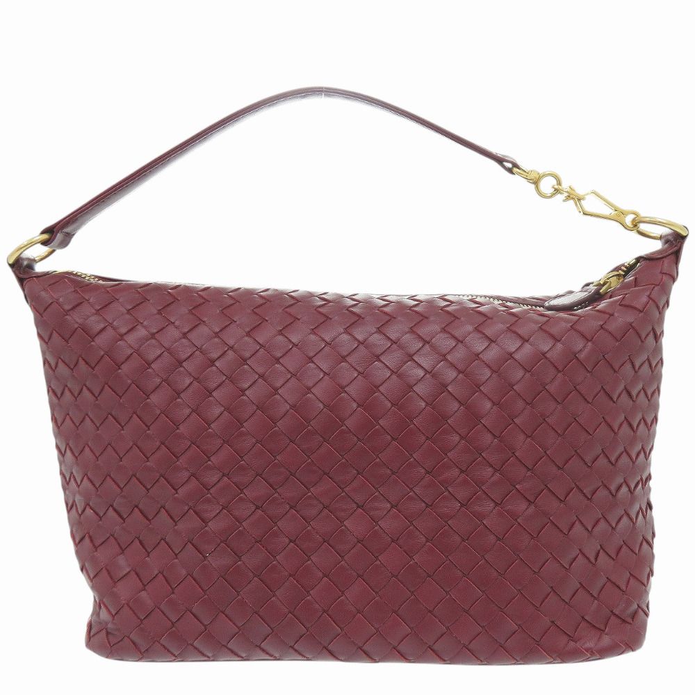 Bottega Veneta Intrecciato Leather Bordeaux Handbag — view 2