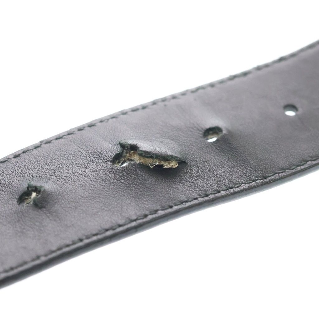 Gucci GG Marmont Leather Belt Black Silver — view 5