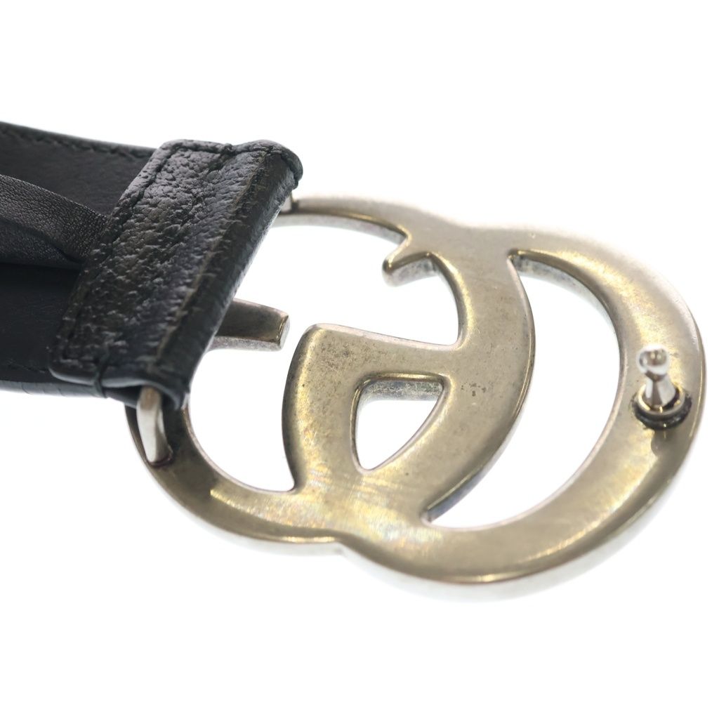 Gucci GG Marmont Leather Belt Black Silver — view 6