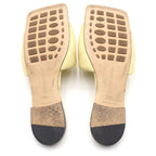 Bottega Veneta Lido Flat Sandals Cream Light Yellow Leather — view 5
