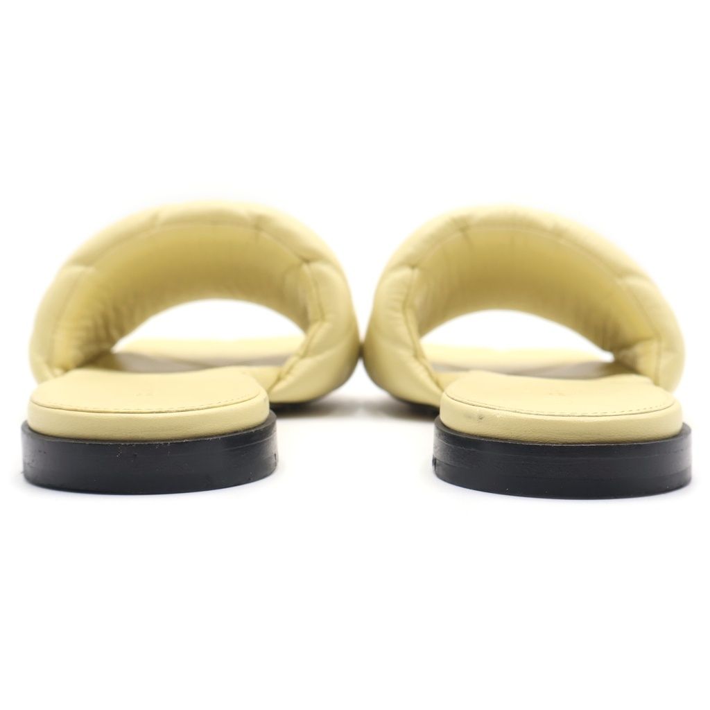 Bottega Veneta Lido Flat Sandals Cream Light Yellow Leather — view 3