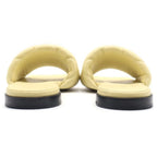 Bottega Veneta Lido Flat Sandals Cream Light Yellow Leather — view 3