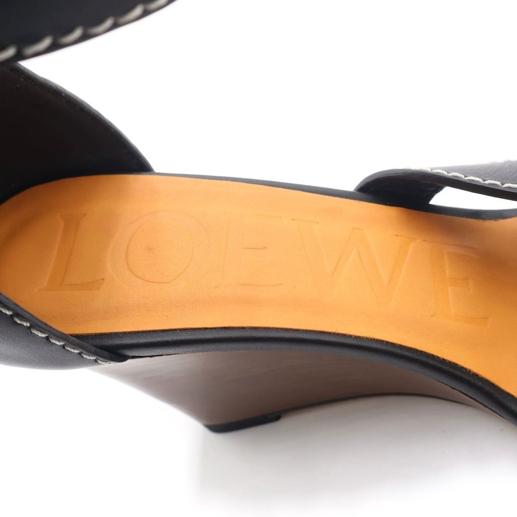 Loewe Gate Wedge Sandals Black — view 6