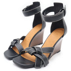 Loewe Gate Wedge Sandals Black — view 2