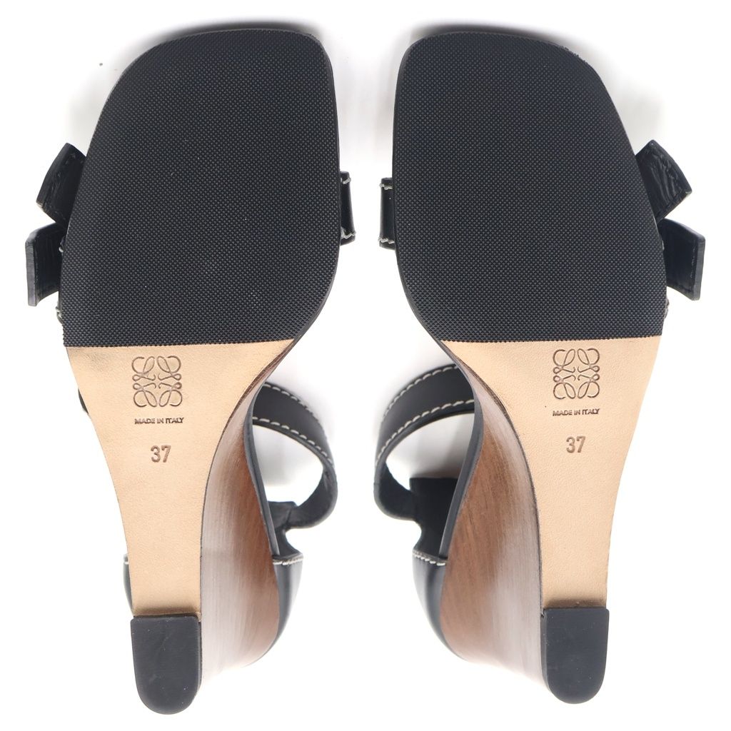Loewe Gate Wedge Sandals Black — view 5