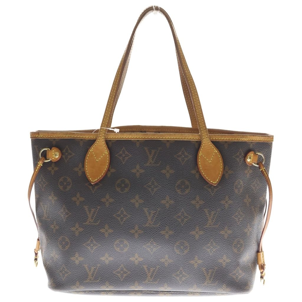 Louis Vuitton Monogram Neverfull PM Tote Brown Leather Gold — view 2