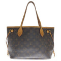 Louis Vuitton Monogram Neverfull PM Tote Brown Leather Gold