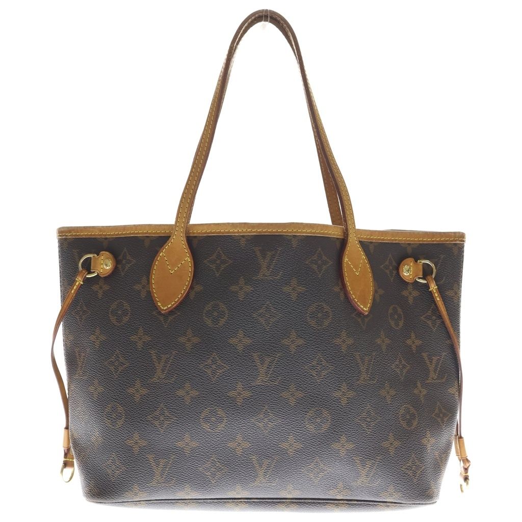 Louis Vuitton Monogram Neverfull PM Tote Brown Leather Gold