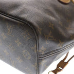 Louis Vuitton Monogram Neverfull PM Tote Brown Leather Gold — view 5