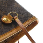 Louis Vuitton Monogram Neverfull PM Tote Brown Leather Gold — view 7