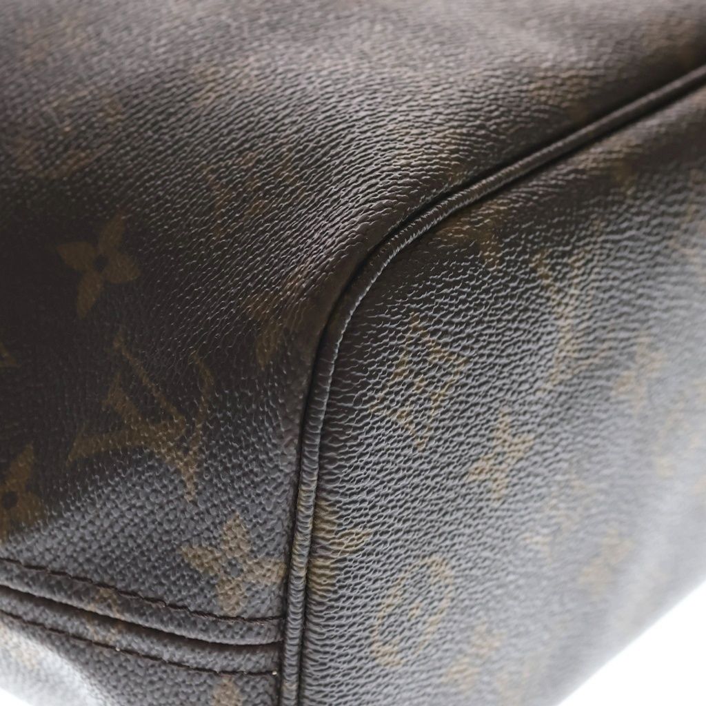 Louis Vuitton Monogram Neverfull PM Tote Brown Leather Gold — view 6