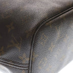 Louis Vuitton Monogram Neverfull PM Tote Brown Leather Gold — view 6
