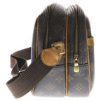 Louis Vuitton Monogram Reporter PM Shoulder Bag Brown Leather Gold — view 3