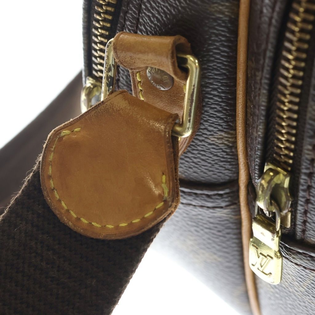 Louis Vuitton Monogram Reporter PM Shoulder Bag Brown Leather Gold — view 7