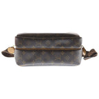 Louis Vuitton Monogram Reporter PM Shoulder Bag Brown Leather Gold — view 4