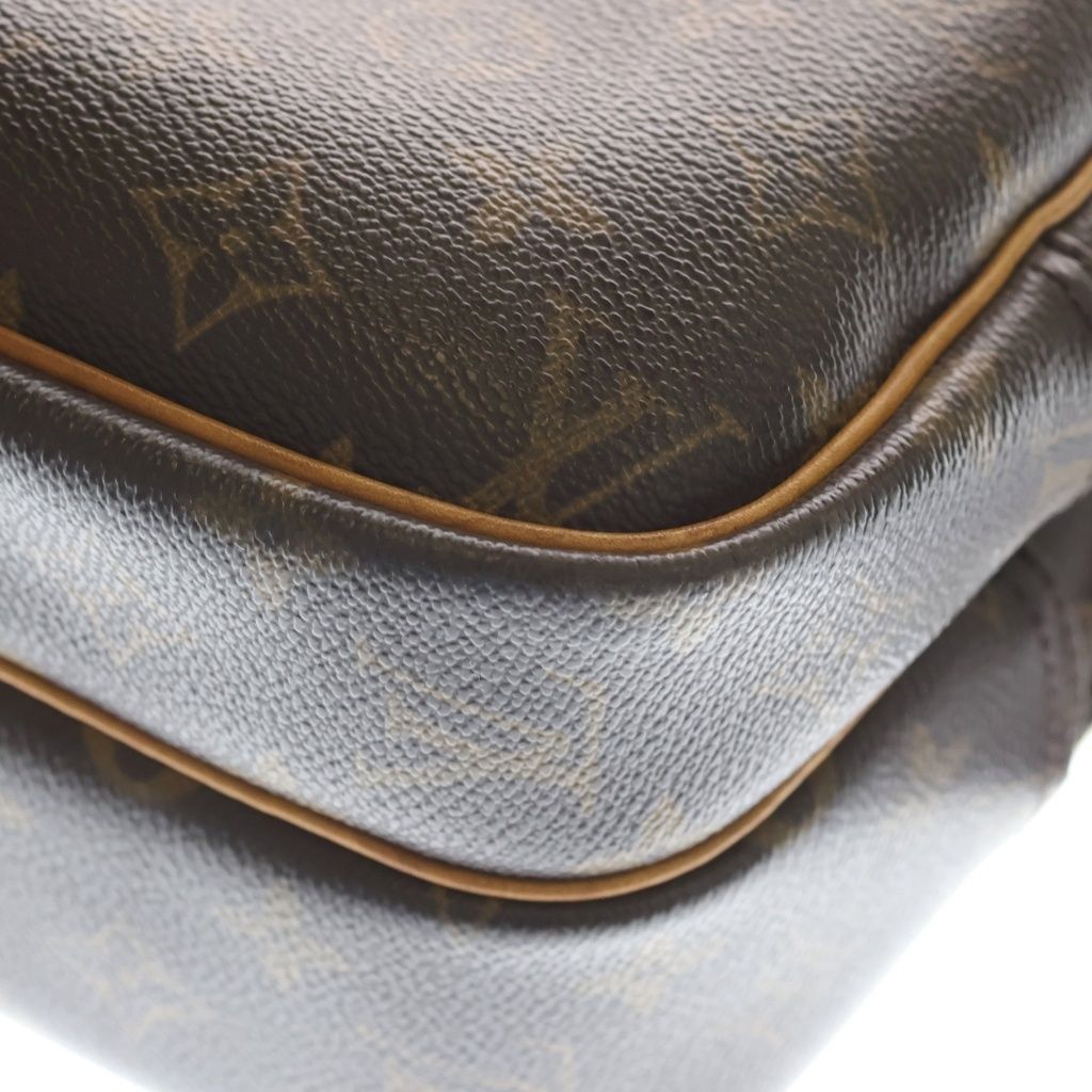 Louis Vuitton Monogram Reporter PM Shoulder Bag Brown Leather Gold — view 5