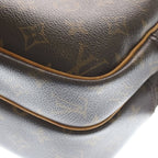 Louis Vuitton Monogram Reporter PM Shoulder Bag Brown Leather Gold — view 5